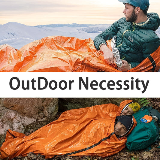 Portable Lightweight Emergency Sleeping Bag, Blanket, and Tent
